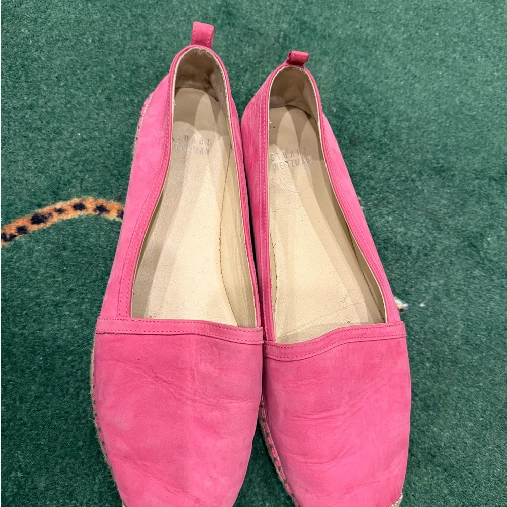 Stuart Weitzman Vibrant Pink Espadrilles